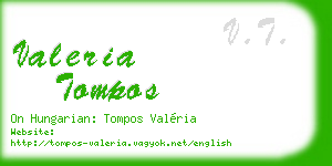 valeria tompos business card