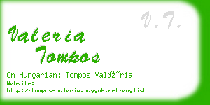 valeria tompos business card